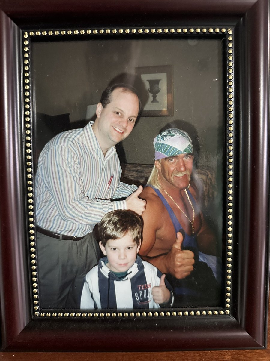Remembering the late great <a href="/HulkHogan/">Hulk Hogan</a> prior to an event in #Baltimore . I did the #900Number Hulk Hogan Hotline with him. That’s a young fan named <a href="/brooksbentz/">Brooks Bentz</a> with the Hulkster.