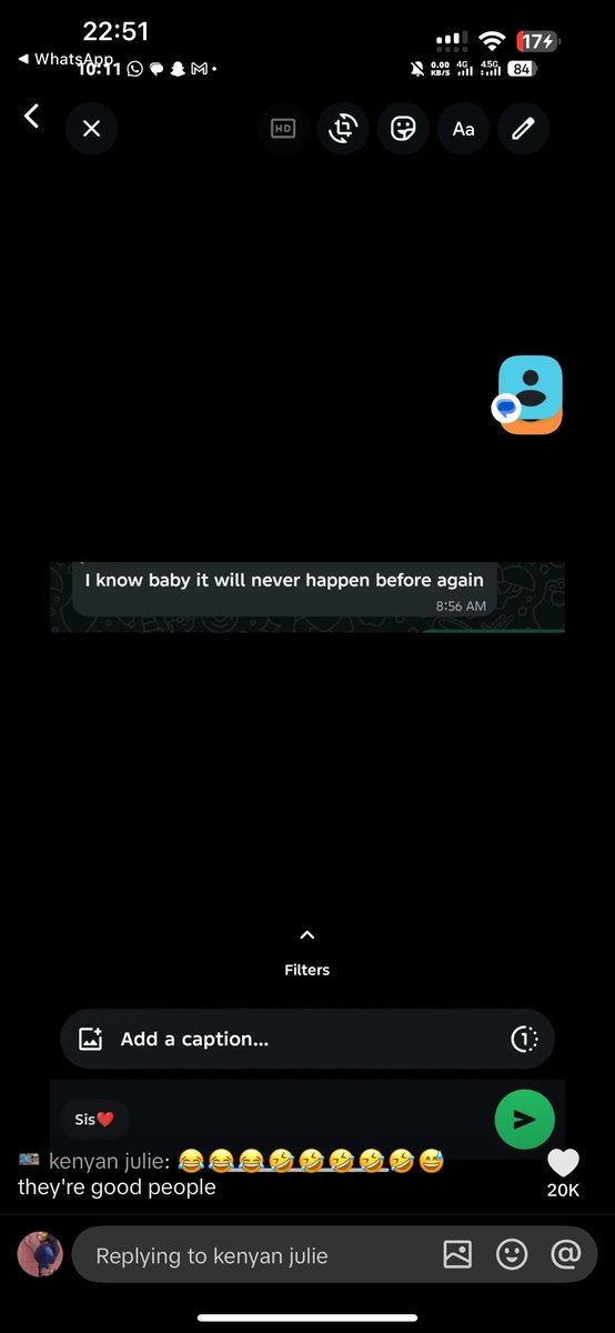 chirembaPT's tweet photo. I saw a ticktok video that said “stay away from the good looking guys who speak big English 🤭😂focus on that king that says I’ll see you on the 2nth 🥹😩😂. 
The screenshots that came after 🙌🏽😂😂I can’t ! Yoo people are witnessing a lot 😂 https://t.co/FwttMnFl2C