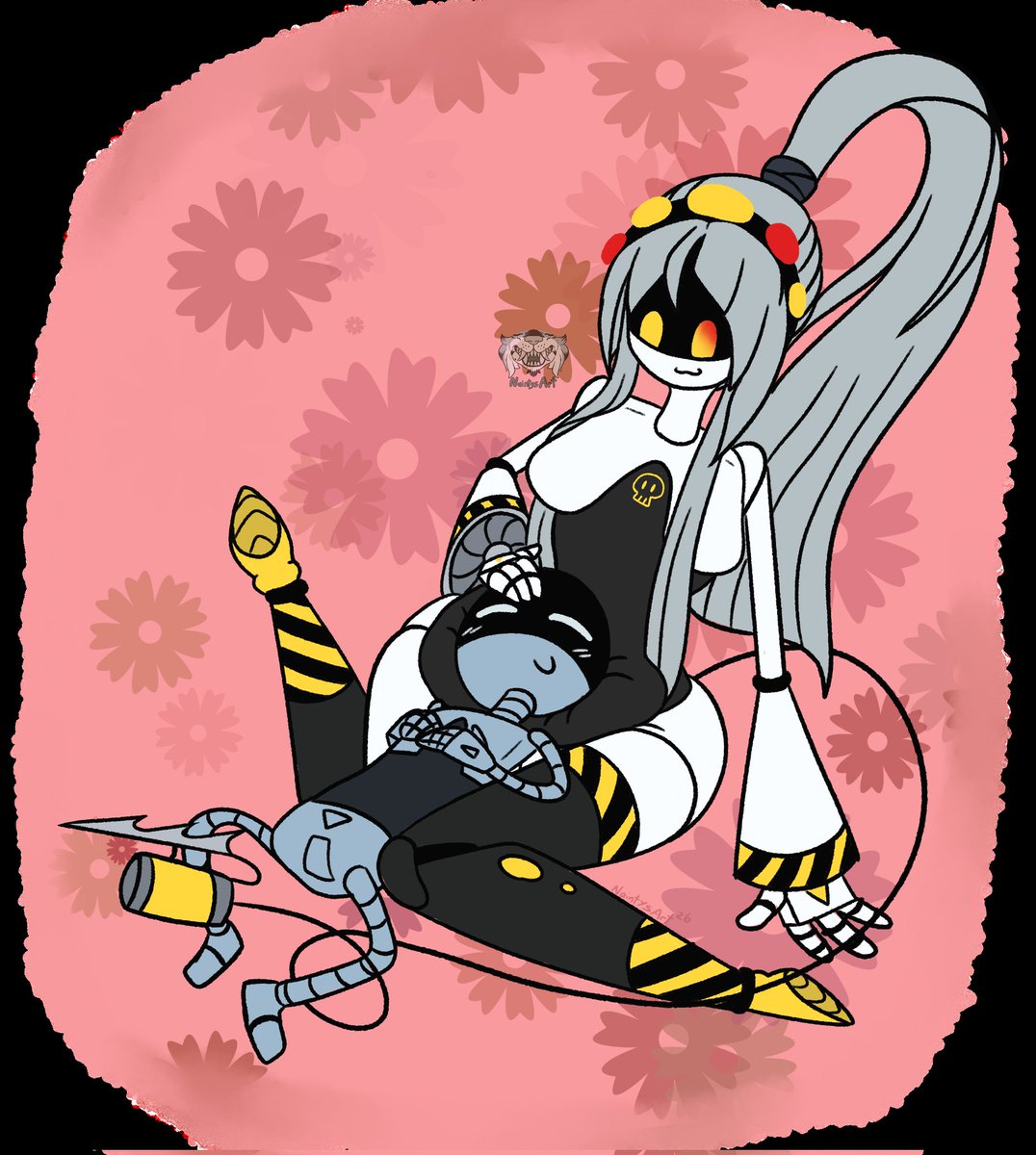 I just finished this piece, a person was craving for 90's tummy in a server from discord, so, who I am to rejected they pray? Hehehe

#murderdrones #murderdronesOc