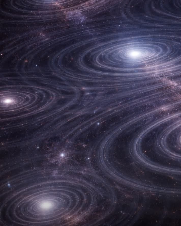 Scientists have confirmed the detection of a stochastic gravitational wave background, a faint but persistent signal produced by the combined effect of countless distant black hole and neutron star mergers throughout cosmic history. Unlike sharp chirps from individual collisions,