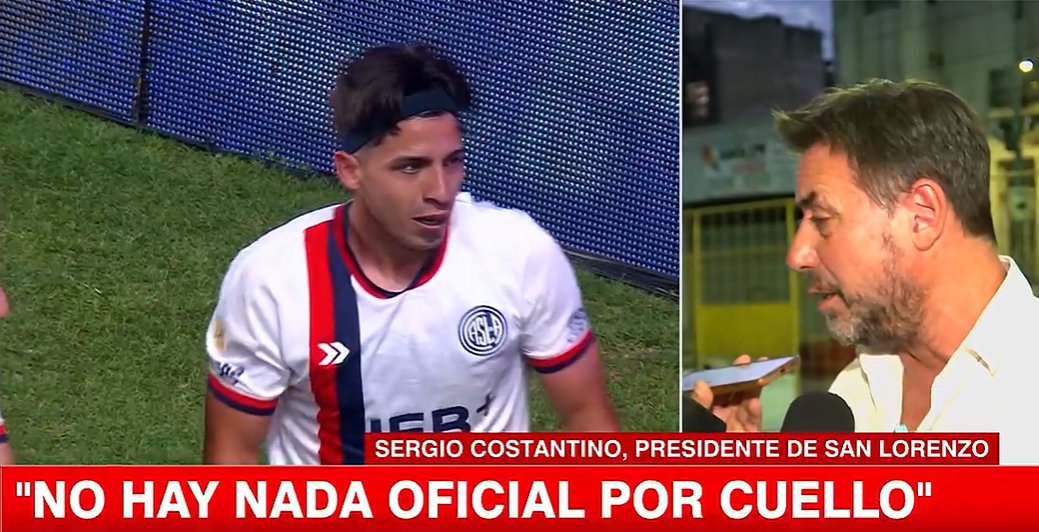 la12tuittera's tweet image. 🗣️Sergio Constantino. Pte. de CASLA s/la situación de Alexis Cuello y una posible oferta de #Boca:

"Son todos trascendidos, no tenemos nada oficial. No tenemos nada en forma oficial que nos lleve a analizar una propuesta.

Tenemos una plata retenida en el juzgado por pedido del…