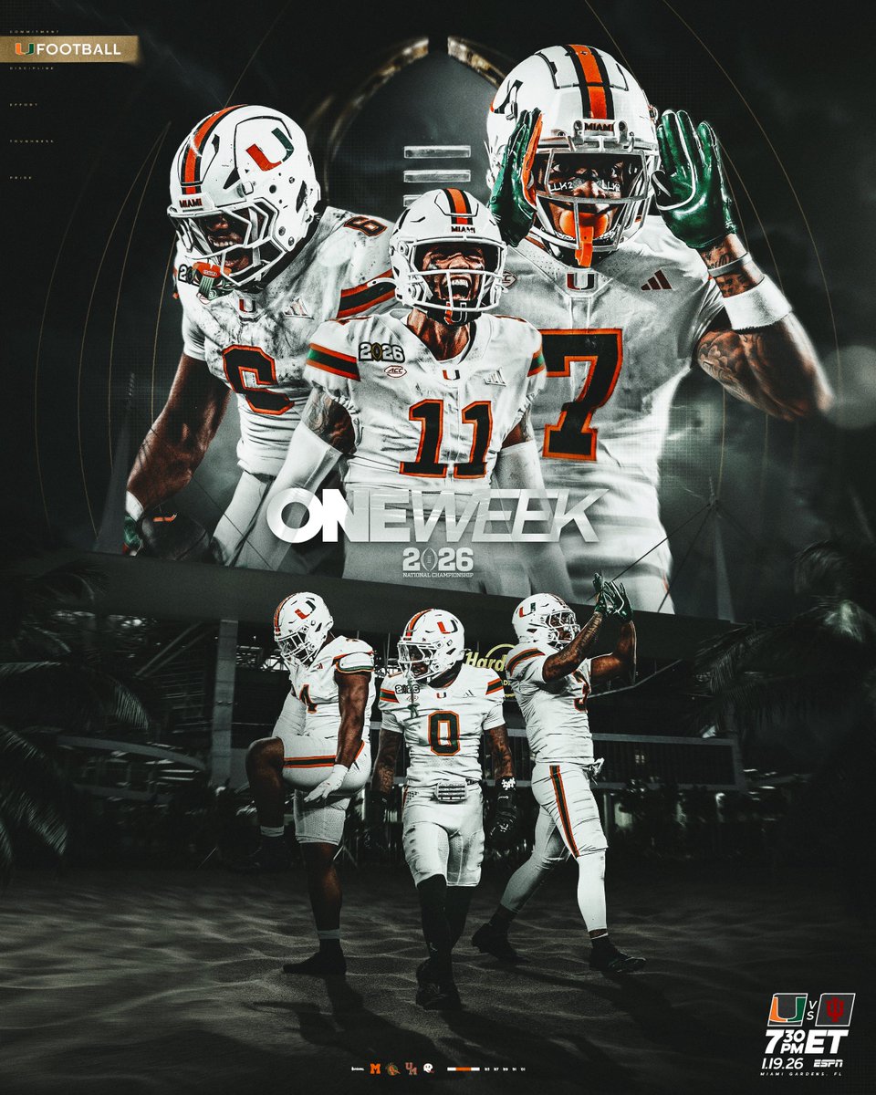 CanesFootball's tweet image. One more week. One more opportunity. 

#GoCanes | @CFBPlayoff