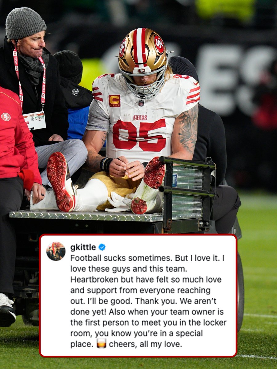 NFL's tweet image. Wishing @gkittle46 a speedy recovery 🙏