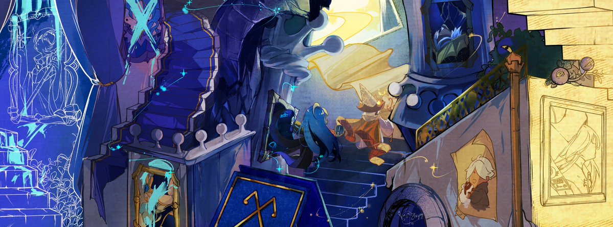 My submission for the CRK 5th Anniversary fanart competition!!!

What a journey!!
#cookierunkingdom5thanniversary
#purevanillacookie 
#shadowmilkcookie