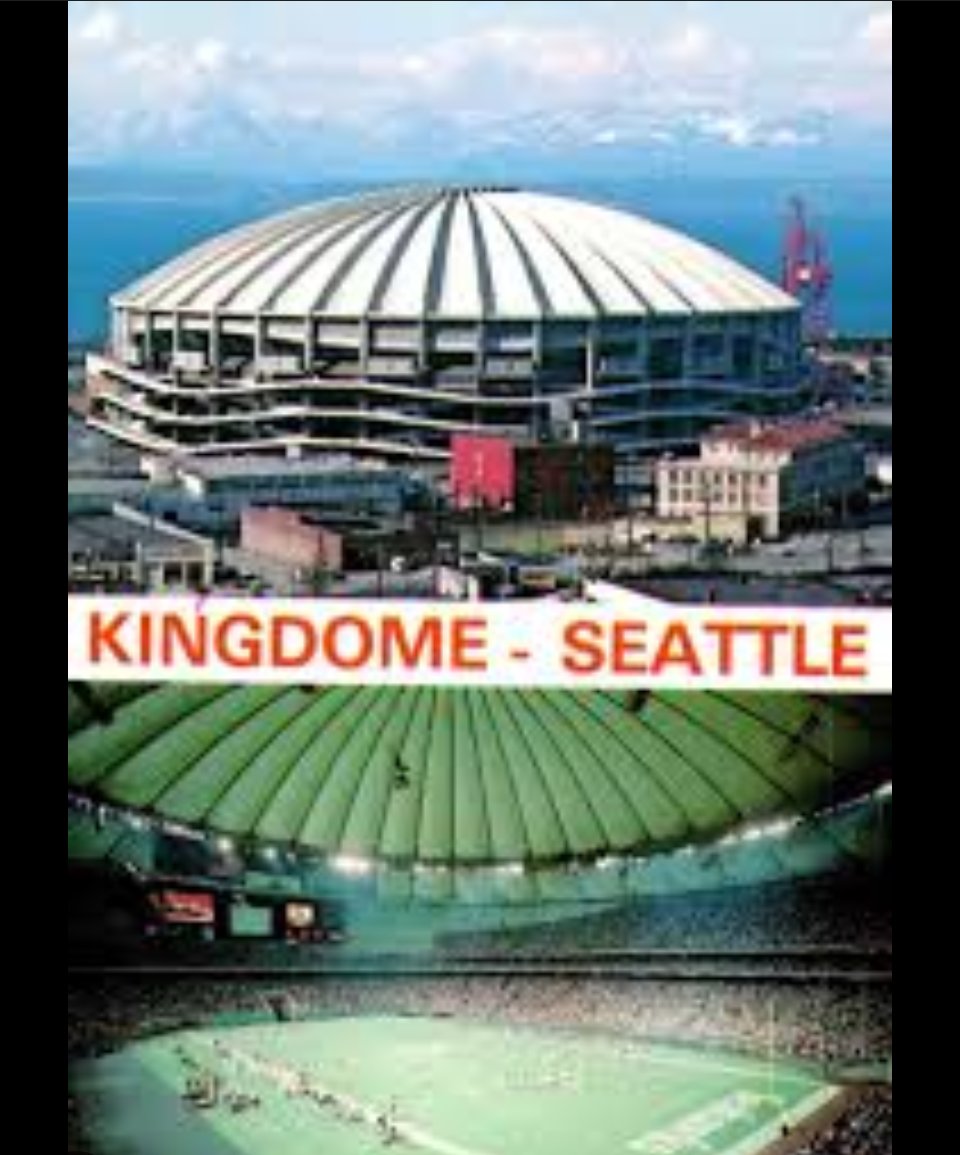 recklessrob1971's tweet image. The old Kingdome in the Emerald City.

Just East of there was built a tiny version. Sundome in a little city on a hill that Starts with a Y.

Blessings ALL WaYz 💞 
We (I) LOVE YOU 

music.youtube.com/watch?v=5Vwu-t…