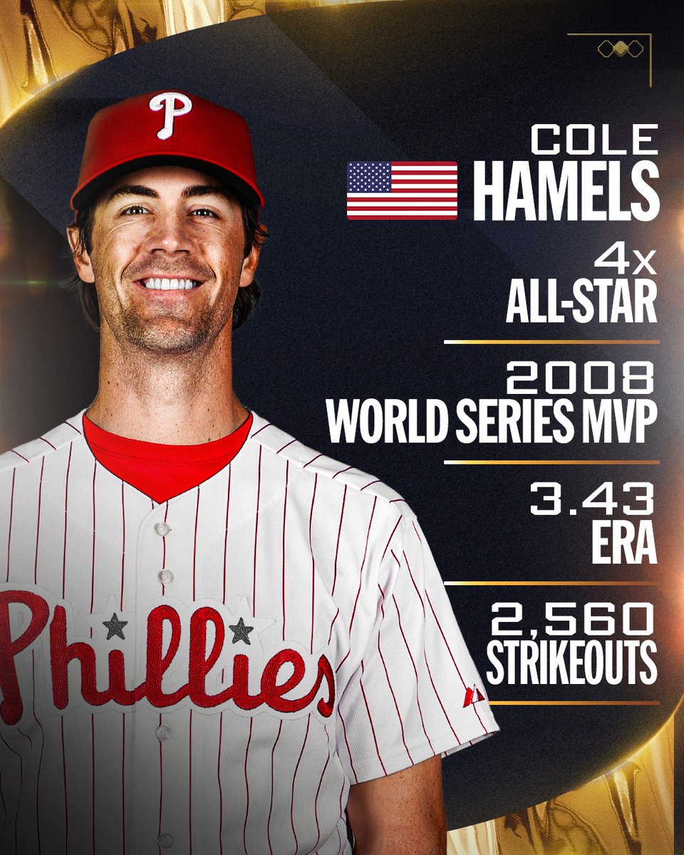 MLB's tweet image. Cole Hamels is among 12 players who are making their @baseballhall ballot debut in 2026

🧵 A thread