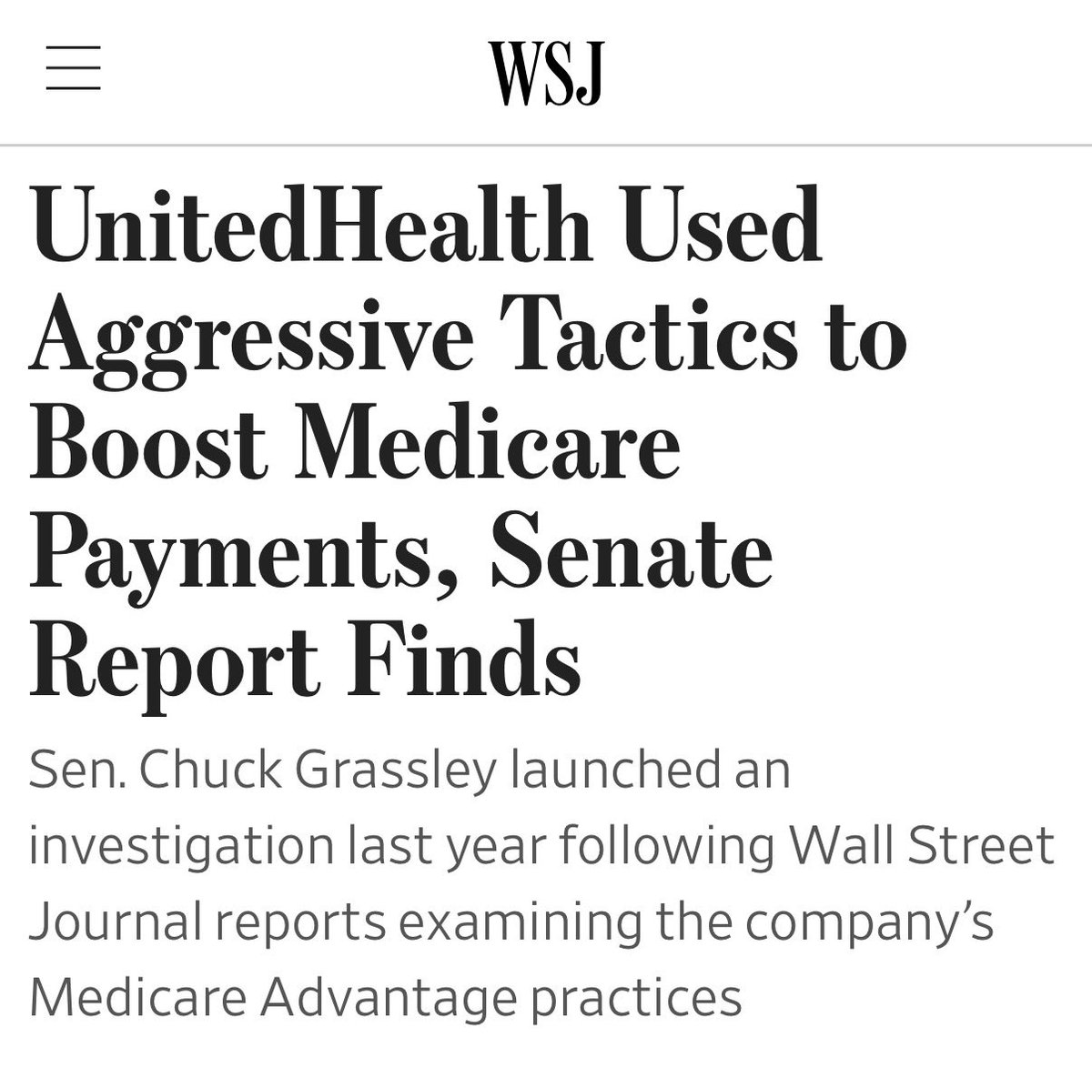 联合健康集团通过医疗保险欺诈从纳税人手中窃取了数十亿美元。 右翼网红们会拍摄自己闯入公司办公室，查看理赔部门的情况吗？ 他们要派