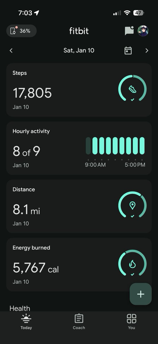 HelloimHex's tweet image. started wearing a fitbit, its nuts looking at how much i actually walk a day