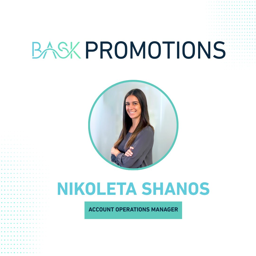 baskdigital's tweet image. Congrats to Nikoleta Shanos on her promotion to Account Operations Manager! Nikki’s deep platform expertise, fast and thoughtful problem-solving, and leadership make her a go-to for both clients and teammates, and integral to how we work every day. Well deserved!