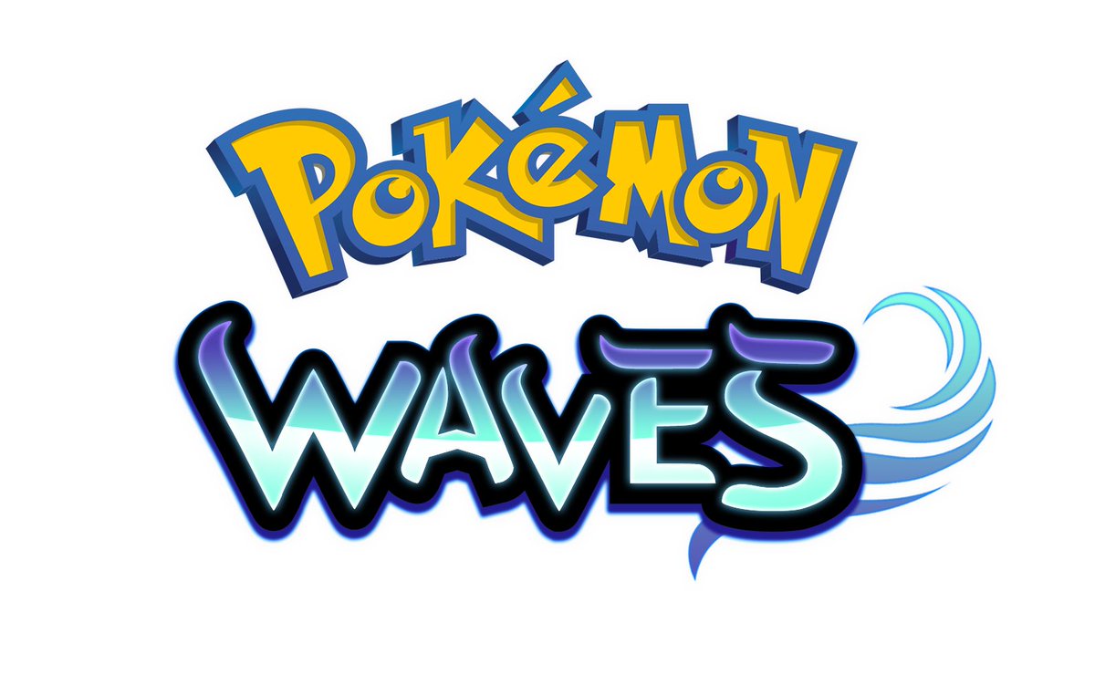 Mucrush's tweet image. Before we get any official Pokémon Gen 10 announcements next month, I wanted to try and make some logos based on the leaked names Winds and Waves!

Feel free to use them for any speculation videos or whatever you feel. I just wanted to be creative~ ❤️💙