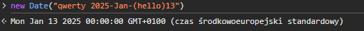 piec_kamil's tweet photo. @davidgu @csjh__ If you look closely at specification in V8's source code you can find: "Any unrecognized word before the first number is ignored.", "Parenthesized text is ignored", "A month name is recorded as a named month in the Day composer". Which means that such date is parsed correctly: https://t.co/1B24oQKvzB