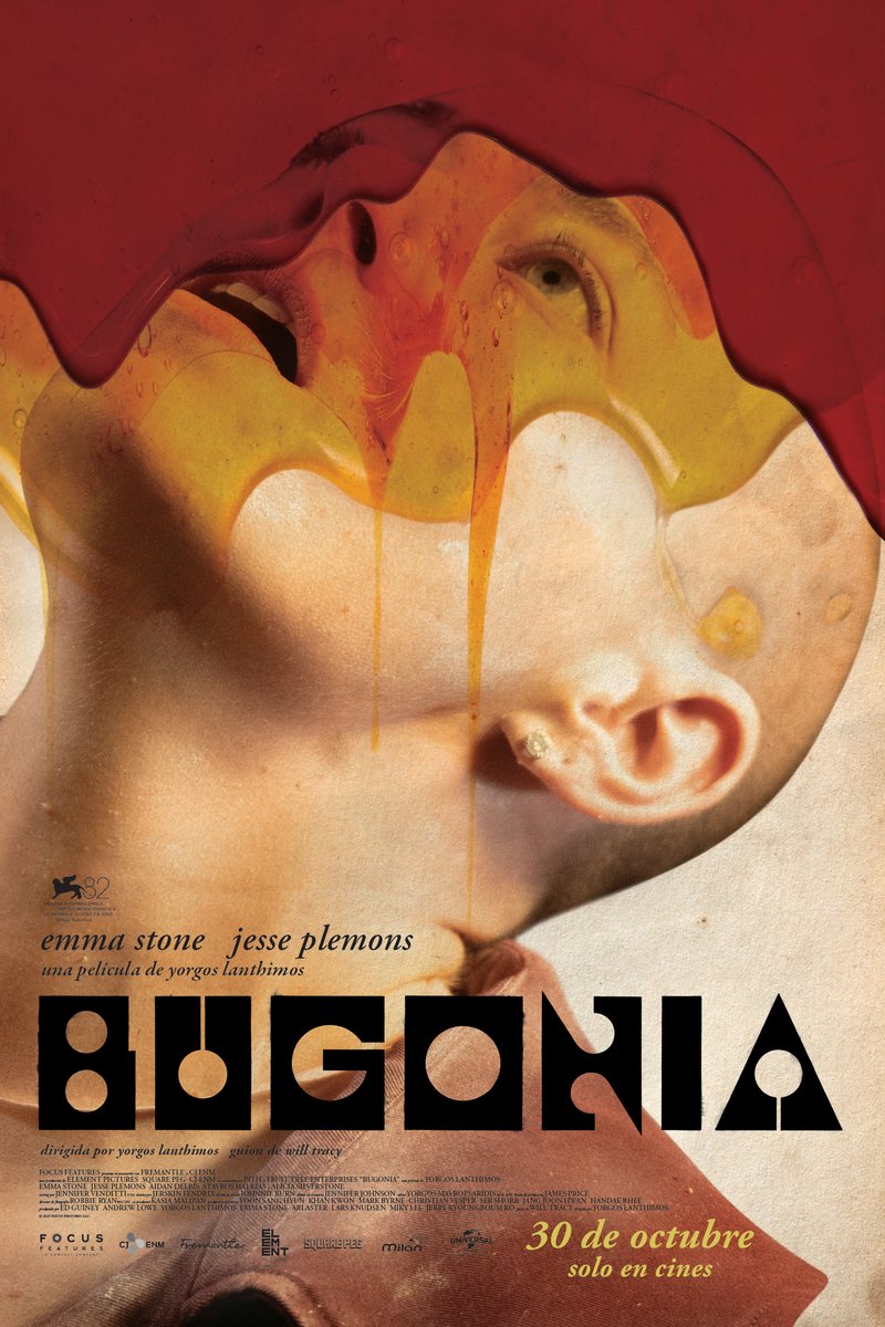 CinetecaMexico's tweet image. BUGONIA es una adaptación de la película coreana Save the Green Planet!, donde el cineasta Yorgos Lanthimos expresa, mediante su inquietante narrativa, los peligros de la desinformación en los tiempos modernos, a través del uso de la violencia, estableciendo un diálogo entre el…