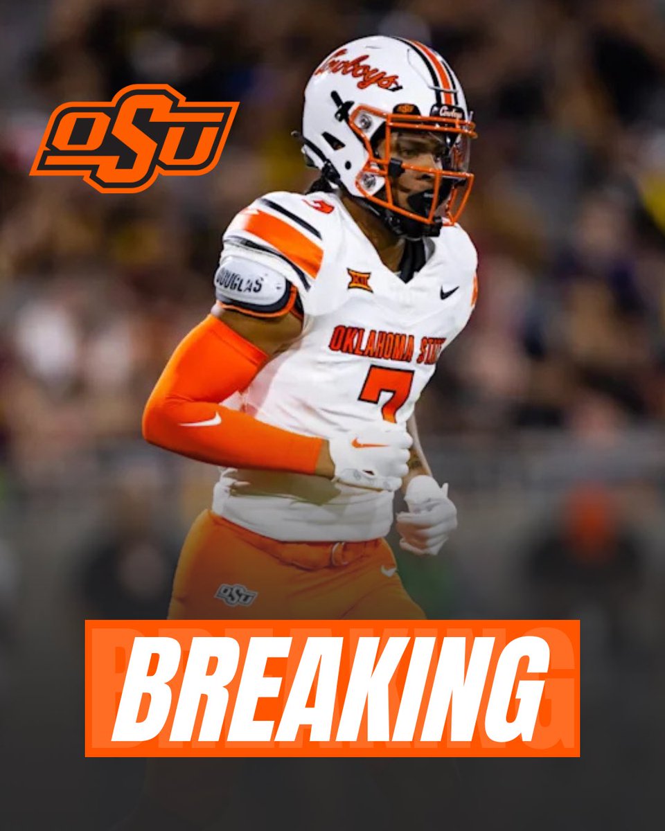OKSTMart's tweet image. BREAKING: Oklahoma State DB Cameron Epps has withdrawn from the portal.

The 6-foot-2 senior safety has 53 tackles 5 PD’s and 3 INTs in three seasons with #OkState