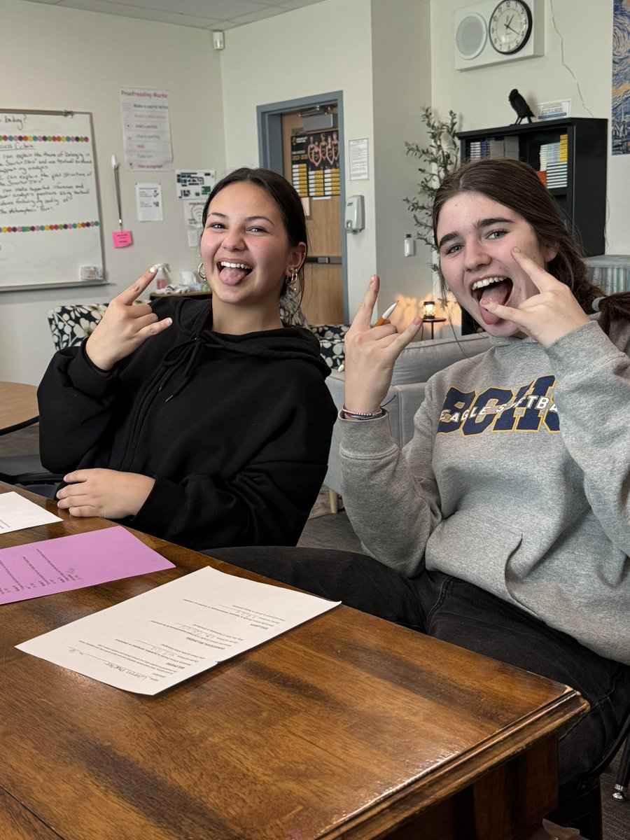 boulder_hs's tweet image. Sophomores in English engaged in thoughtful discussion around quotes from The Scarlet Ibis, connecting the text to themes of belonging, identity, and human connection. Powerful conversations and meaningful reflections. ❤️🦅
#bchs41 #EnglishClass #Belonging #StudentVoice