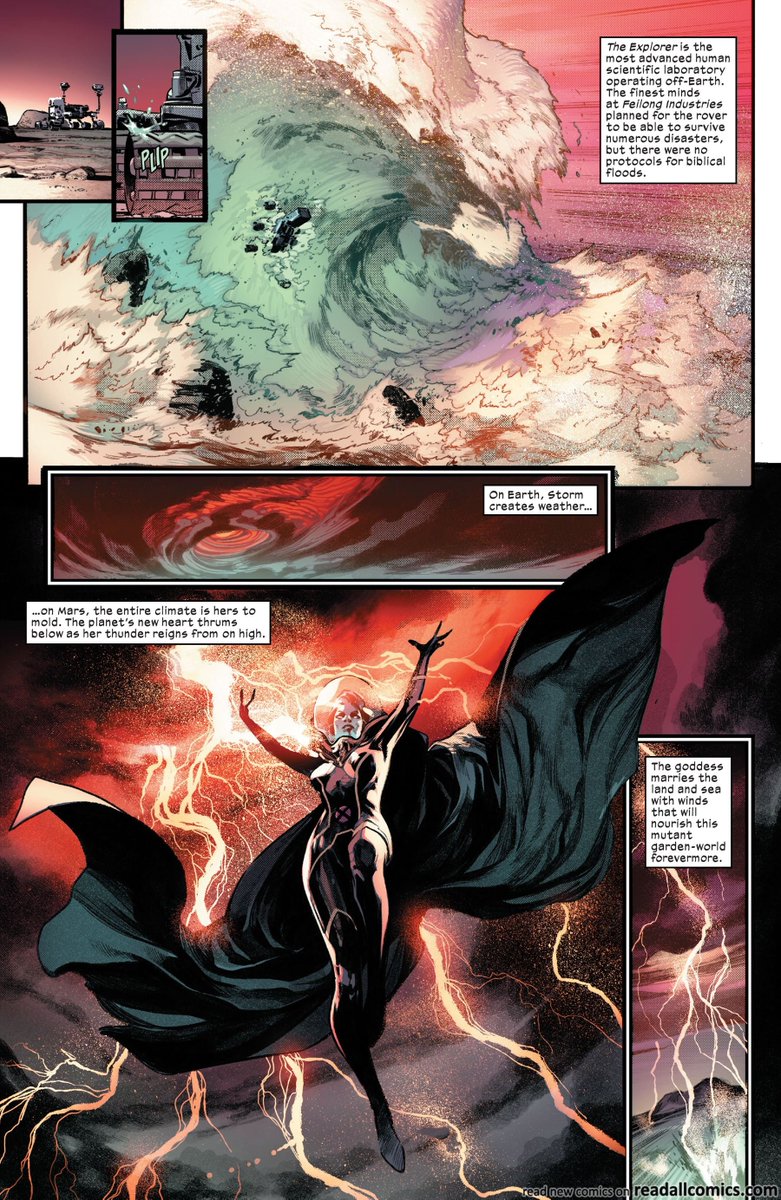 Orion7614's tweet image. Planet Size X-men is one of my favorite comics in the past decade. It was incredible seeing the Omega mutants of Earth and Arrako work in unison to terraform Mars, and it's unfortunate they don't make good sci-fi comics like this under the current X-Office