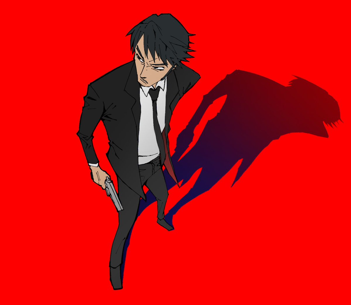 MAYTHELORDSMILE's tweet image. Repost of a drawing I did last month. I was still figuring out how to draw dan LOL
#killer7 #ghm