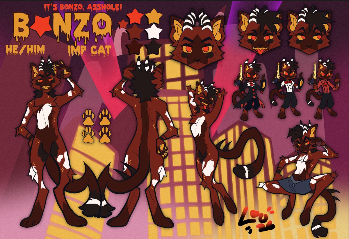 bloubutt's tweet image. 2 complex refs/customs for @junssbutt !! our shared helluva boss sonas hehe