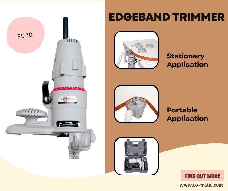 comaticltd's tweet photo. PD80 Edgeband Trimmer
Designed for professional trimming

✔ Built for efficiency ⚡
✔ Fast, precise, and smooth trimming ✨
✔ Compact size, powerful performance 💪

修邊更乾淨俐落，工作更有效率。

#EdgebandTrimmer #Furniture #WoodworkingTools #comaticmachinery #修邊機 https://t.co/IgKit9VT23