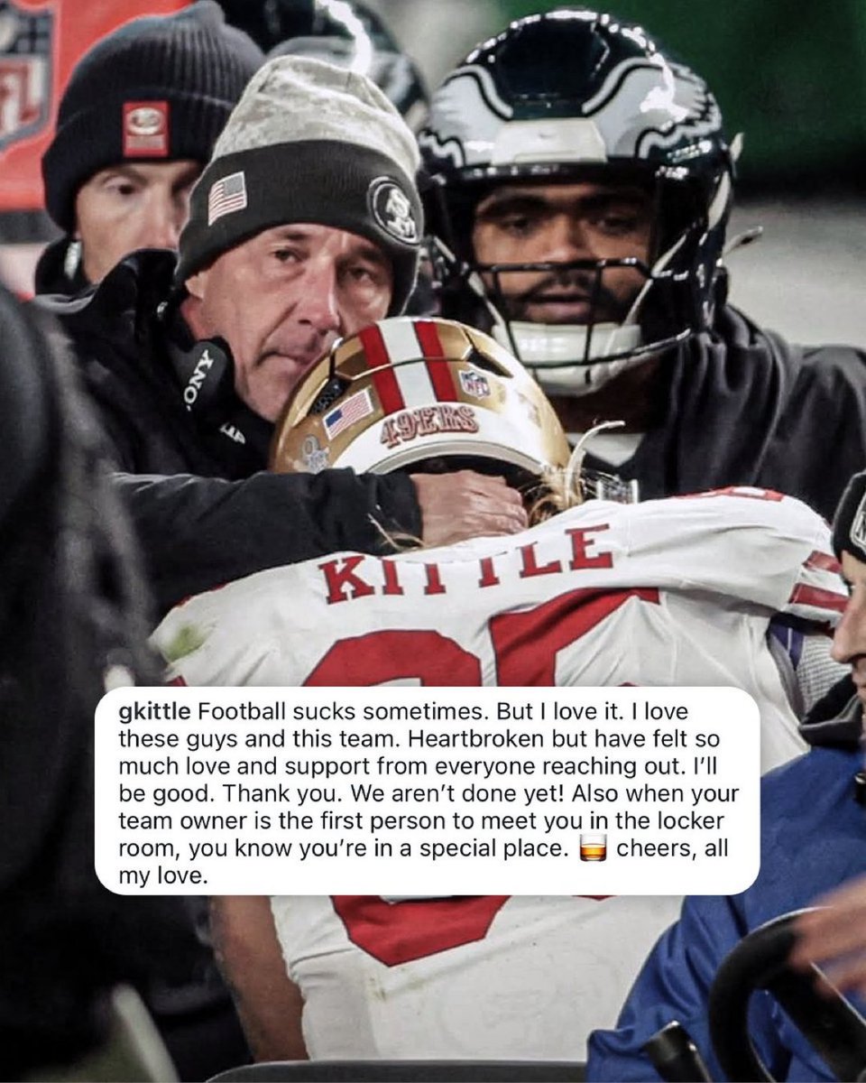 AdamSchefter's tweet photo. George Kittle thanked people for their messages and support after his season-ending injury of a torn Achilles.

(via gkittle/IG) https://t.co/eFsmwDIZQn