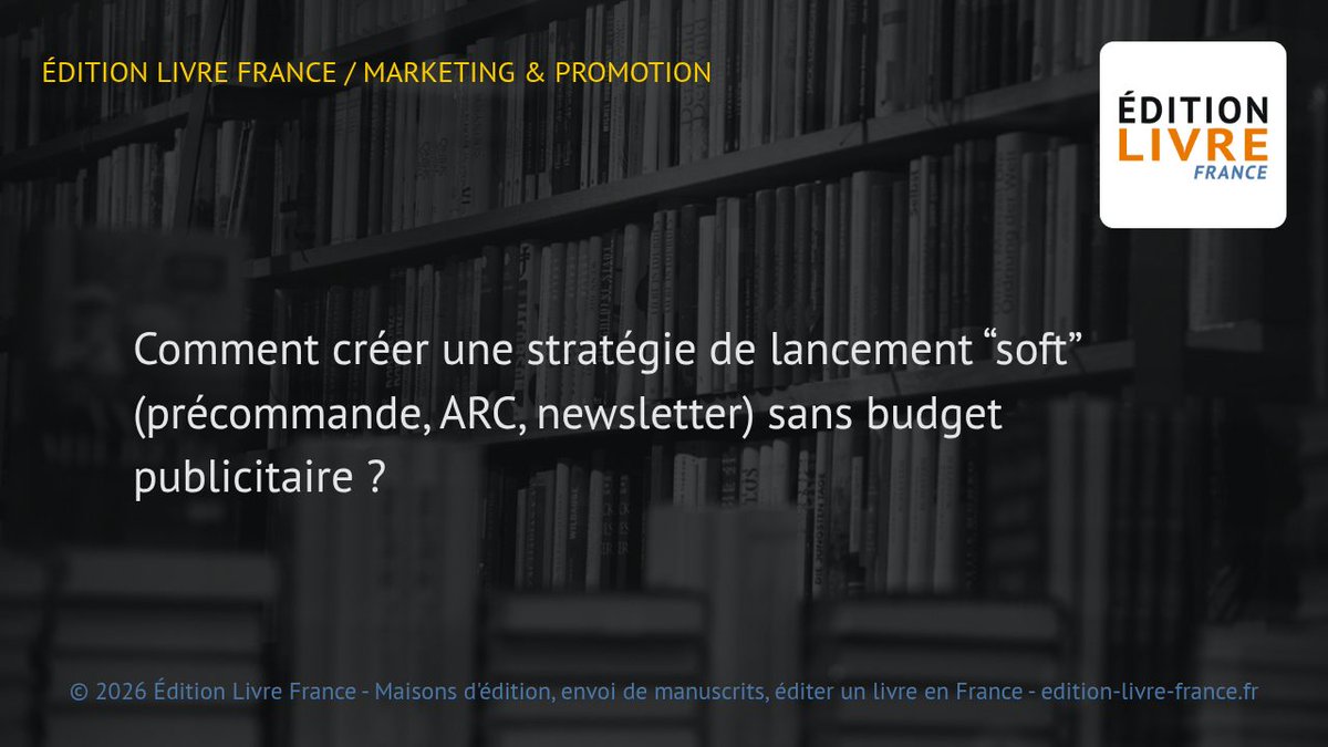 edition_fr's tweet photo. Lancer un livre sans budget : exploiter la précommande, solliciter des chroniqueurs (ARC) pour des avis, utiliser la newsletter pour teaser et informer. Engager la communauté pour maximiser la portée organique. 📚✨ #LancementLivre #Edition #Auteures… https://t.co/LslcbyMutu https://t.co/kGCLomPLrO