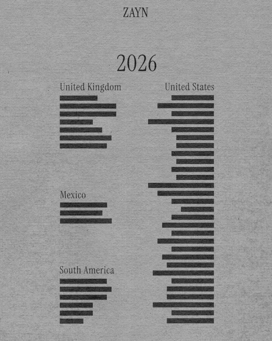 PopCrave's tweet image. 🚨ZAYN teases a tour for 2026 to celebrate his birthday.