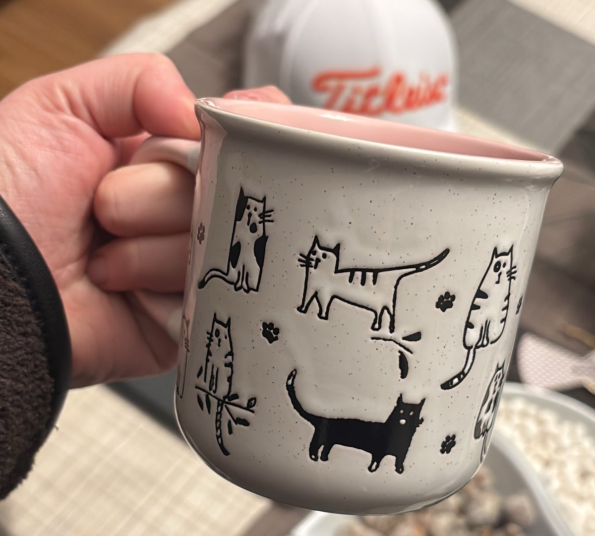LuciaF14's tweet photo. Mi novio me regaló la Dyson por Reyes, pero lo que me hizo llorar fue la taza de gatitos que me regaló su abuela. https://t.co/LJXggDRYsP