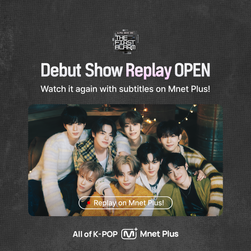mnetplus's tweet photo. [THE FIRST ALARM] Debut Show Replay Now Available

Relive ALD1's debut moment on Mnet Plus!

* Available 'Worldwide'
* VOD Subtitles: KR / EN / JP / CN (S, T) / ID / TH / ES