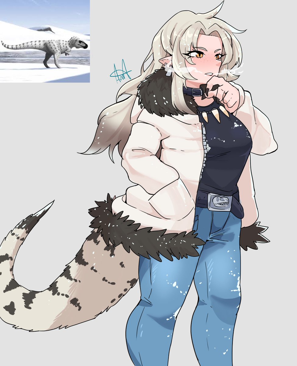 comission for <a href="/CorporalRex/">Colonel Hammer🦍🦖</a> 

nanuqsaurus 

#art #gijinka #monstergirl