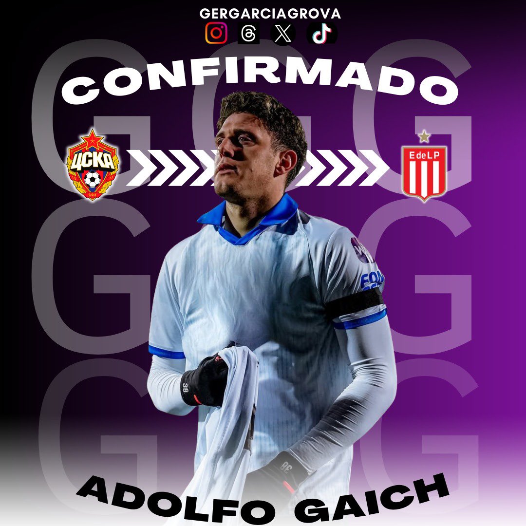 🚨Adolfo Gaich refuerza #EDLP

📍Llega en condición de libre desde #CSKA 🇷🇺

📌Mañana revisión 🏥

✍🏾 a largo plazo.