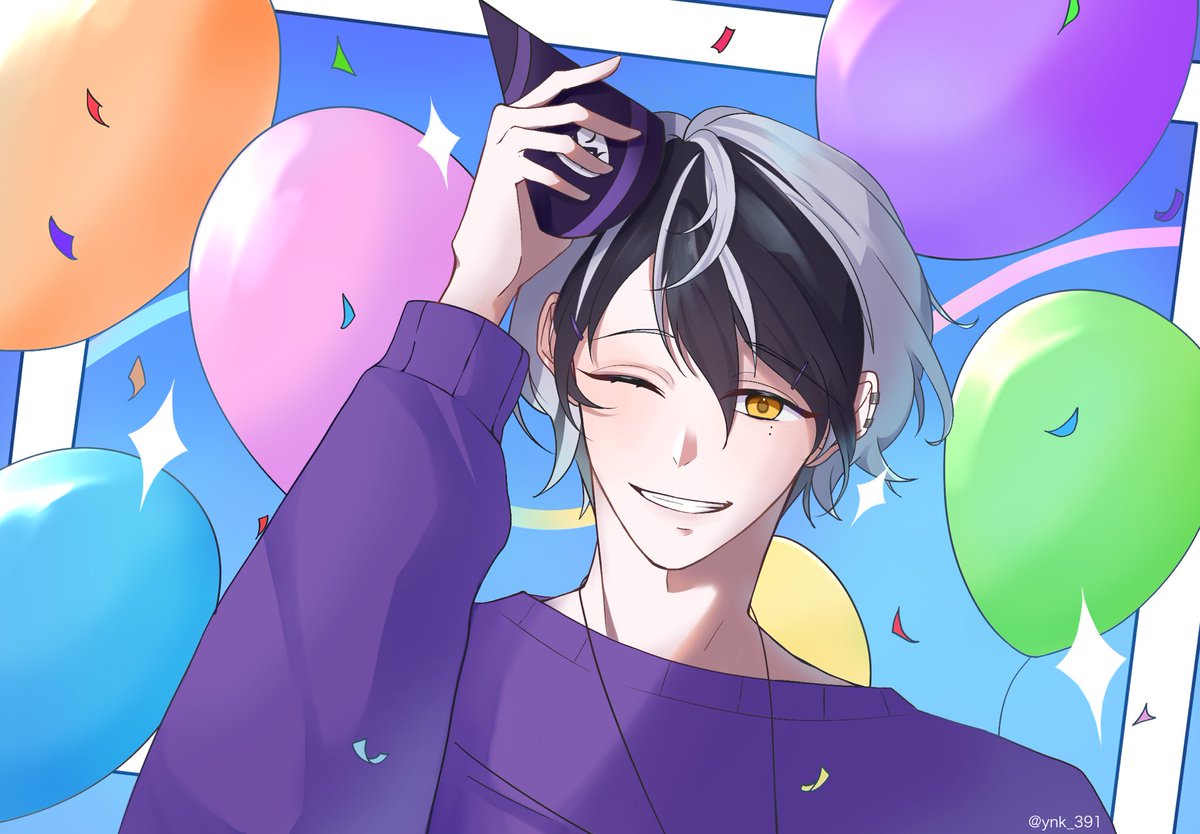 ynk_391's tweet photo. Happy birthday! ✨💜
#GaleriaDeMoriarty https://t.co/4LFg34Y8xh
