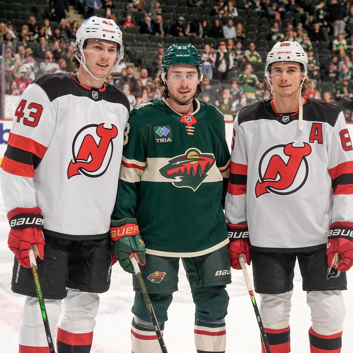 NJDevils's tweet image. Jim and Ellen called dibs on this one.