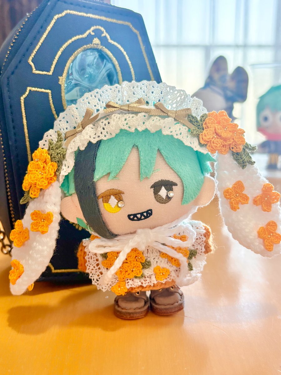 ぬいちゃん着画画像 🦈今日はオレねぇ〜✨ 季節は過ぎちゃったけど可愛いから着せる！着せ