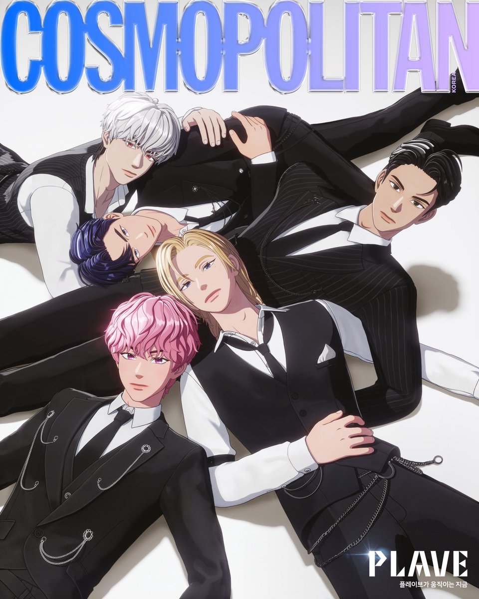 cosmokorea's tweet image. 드디어 공개된 2월호 커버 PLAVE, LONG TIME NO SEE, PLAVE! 💙💜🩷❤️🖤

#PLAVE #플레이브 #COSMOKOREA #코스모폴리탄 @plave_official