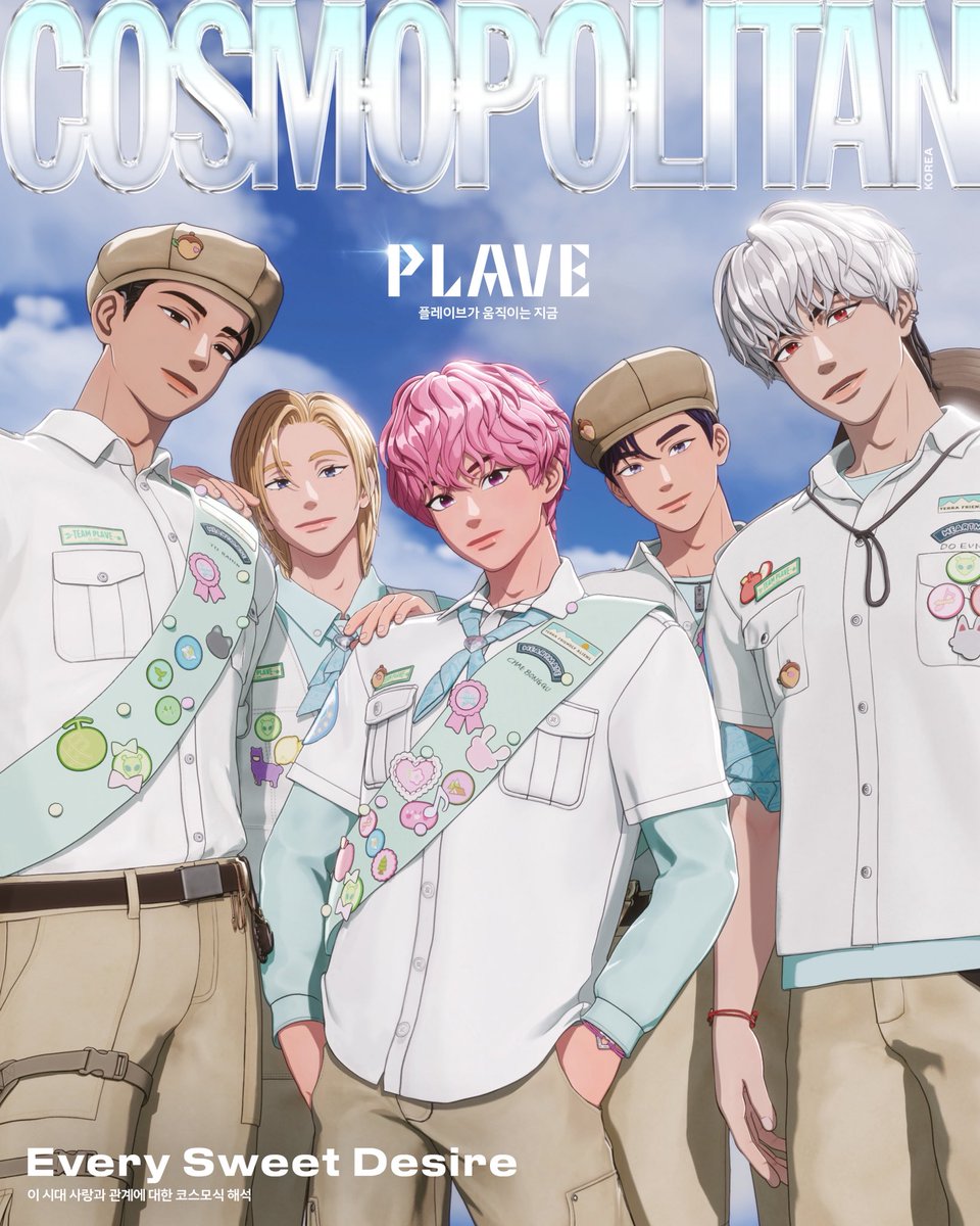 cosmokorea's tweet image. 드디어 공개된 2월호 커버 PLAVE, LONG TIME NO SEE, PLAVE! 💙💜🩷❤️🖤

#PLAVE #플레이브 #COSMOKOREA #코스모폴리탄 @plave_official