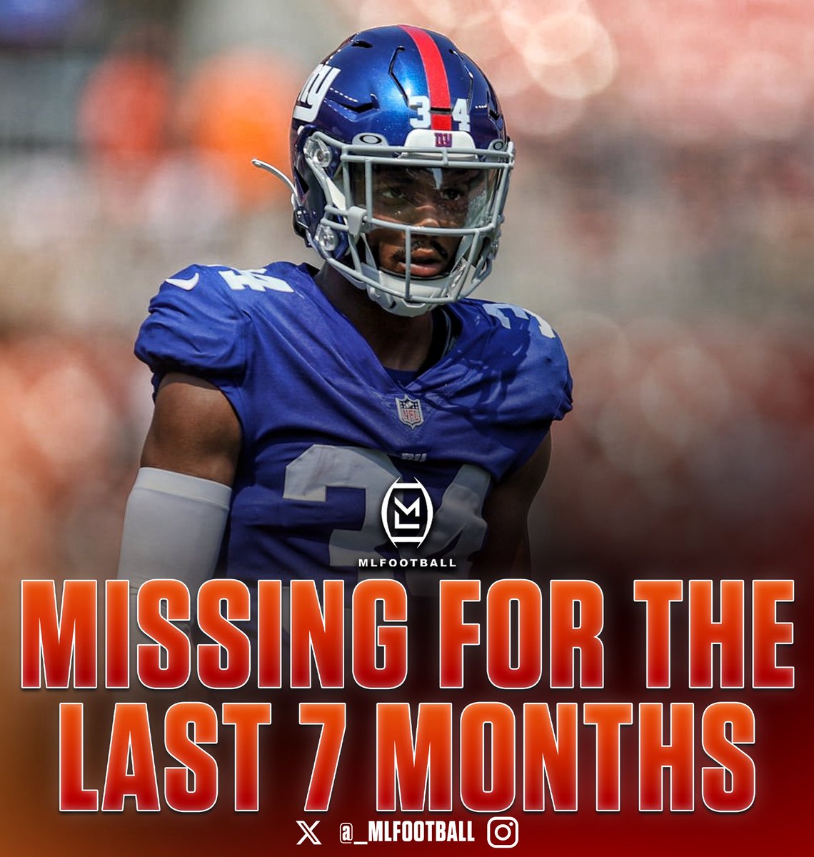 MLFootball's tweet photo. 🚨🚨THIS IS AWFUL🚨🚨

Former #Giants 3rd round pick Sam Beal has been MISSING FOR SEVEN MONTHS, according to his family.

The family announced they have no more ideas and no clue where he is.

Beal borrowed his girlfriend’s car to drive to a job, but he never arrived at the job. https://t.co/kSlIbLsopK