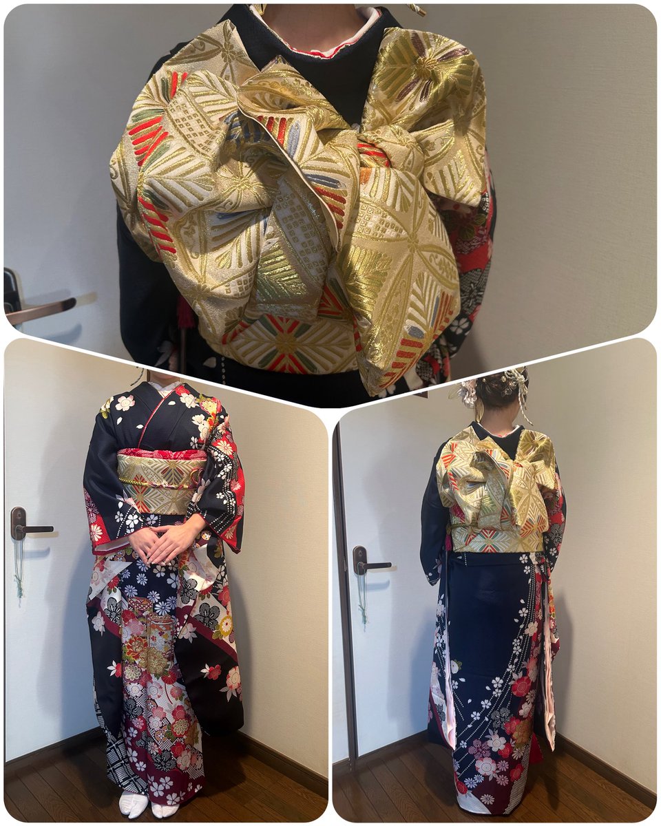 soyo62's tweet photo. 昨日の成人の日、3名の振袖着付けをしました👘
昨年10月くらいから振袖に特化しての練習、そして年末年始も落ち着かずでしたが、なんとか着付け終わりました。
ようやく年が明けた感じです😊 https://t.co/nXaQN7IByg