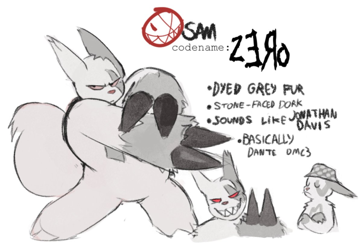 SunflowerSammo's tweet image. old zangoose pokesona ref (repost)