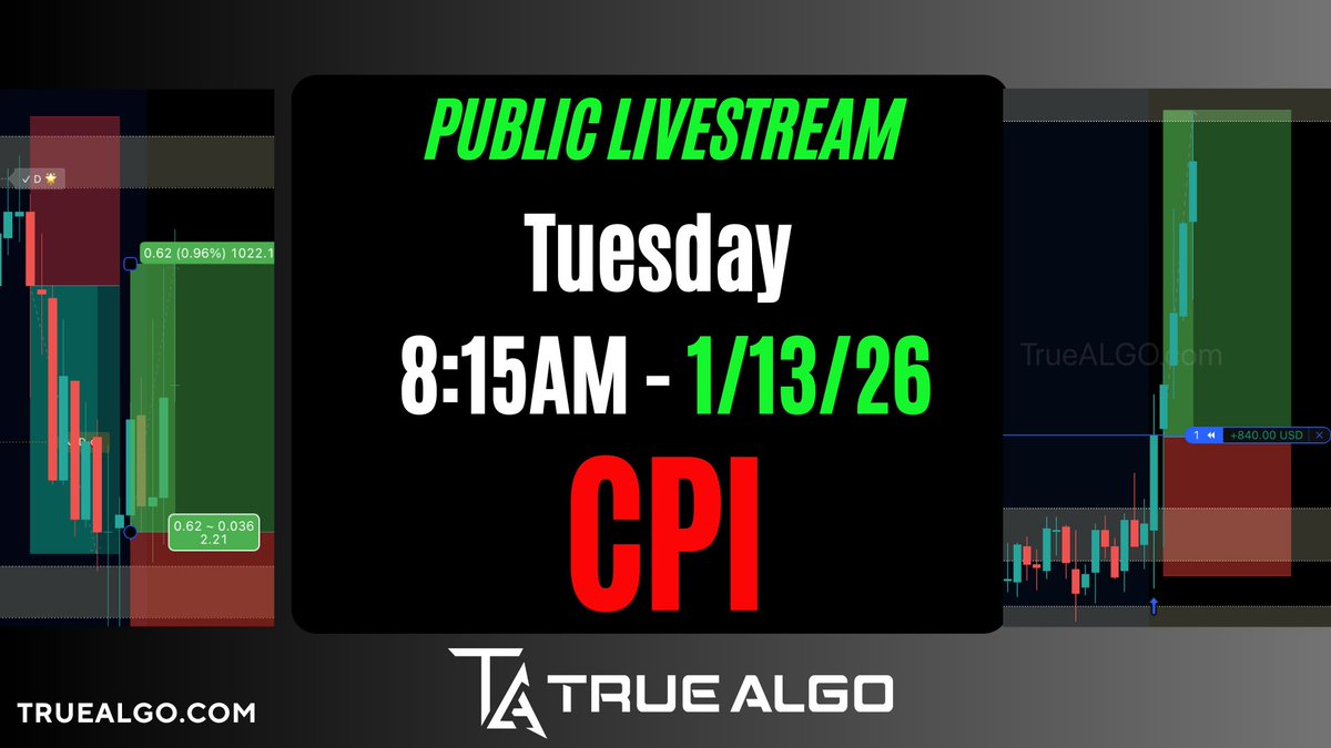 🚨 FREE COMMUNITY LIVESTREAM – CPI VOLATILITY 🚨

CPI is one of the most volatile releases of the month — and we’re embracing it LIVE with precision, prediction, and low stress execution.

📅 LIVE for CPI
🎯 Predicting direction BEFORE the move
📊 Trading with stats, structure,