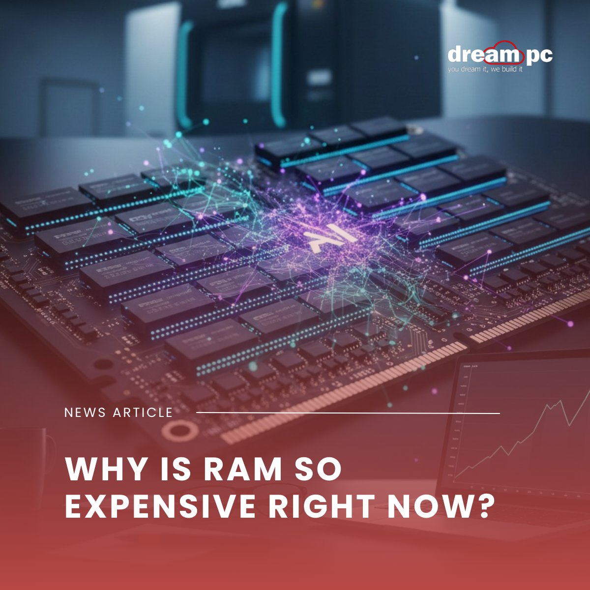 RAM isn’t “randomly expensive.”

The AI tax is real.

Supply was cut in 2023. AI data centres now eat first. Gamers and PC builders get what’s left.

This is the new normal.

Full breakdown 👇
dreampc.com.au/2026/01/12/why…

#PCHardware #TechNews #DreamPC #RAMPrices #AITax