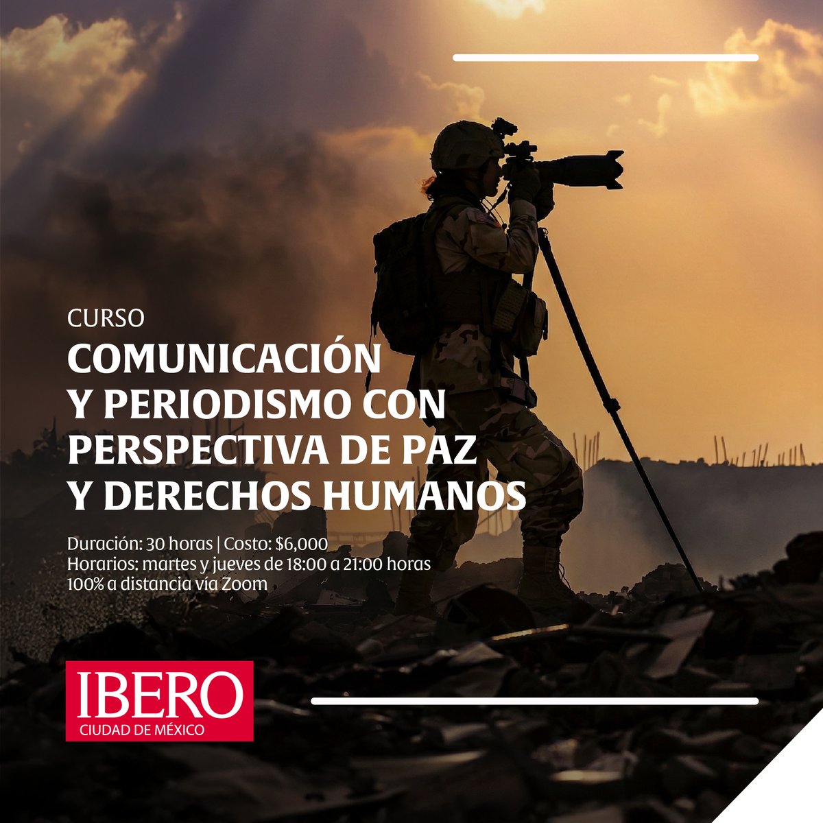 En un mundo atravesado por guerras, genocidios e invasiones, la forma en que comunicamos importa.
Muy pronto: curso Comunicación y Periodismo con Perspectiva de Paz y DDHH en la <a href="/IBERO_mx/">IBERO CDMX</a> 
🌐bit.ly/comperpazdh