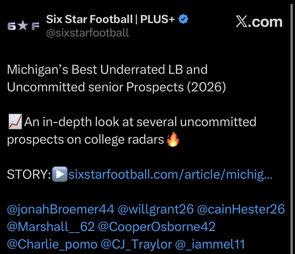 CJ_Traylor's tweet image. Huge thank you to @sixstarfootball for the write up!! 

Coaches any feedback would be appreciated!! @WO_Football1 @wopantherscoach @CoachCarsonWR