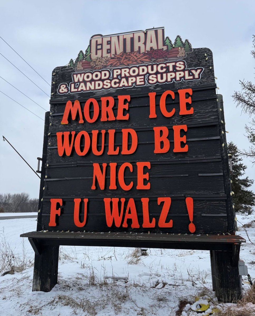 🚨 BREAKING: Minnesota business north of the Twin Cities stands with ICE!

Tim Walz is turning Minnesota red. 🇺🇸