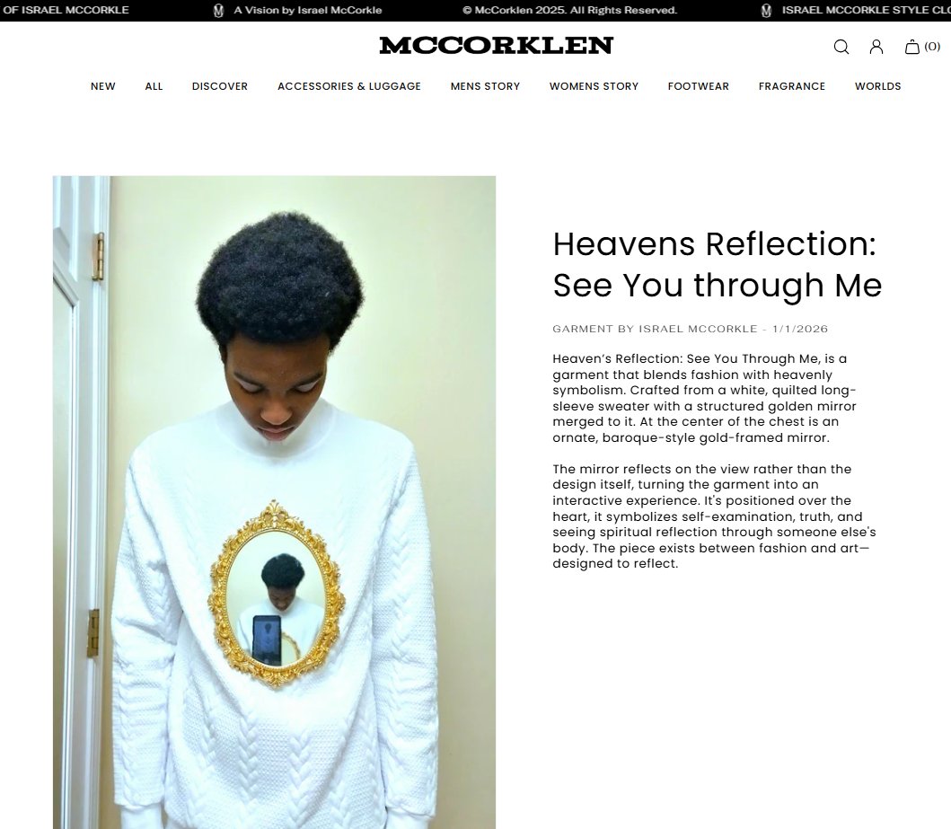 McCorklen_'s tweet photo. Official Runway Collection by Israel McCorkle.
Creative Director of McCorklen. By reimagining iconic art through fashion.
Late 2025 - 2026

Designed by @IsraelMcCorkle
Art Brought to you by @mccorklemuseum

Only at https://t.co/VF2sK0J7rw

#fashionbrand #mccorklen #luxurybrand https://t.co/TC98z07v6v