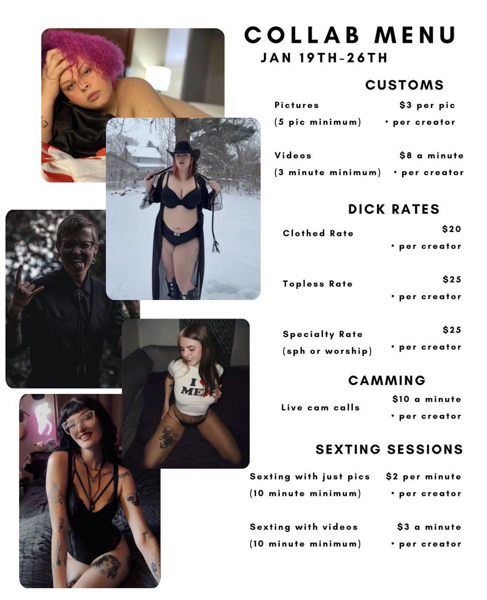 New group together next week! 💦 
Be sure to get your orders in asap,
so we prioritize filming for you, love. 💋 
Rates • Sexting • Customs &amp; More
<a href="/bubblesgotcake_/">bubblesgotcake | goddess vex</a> <a href="/sunnicult/">𝓢𝓾𝓷𝓷𝓲 𖤓 B-day April 8th 🎂</a> 
<a href="/AshMoon1314/">Ash_Moon</a> @jaybaela