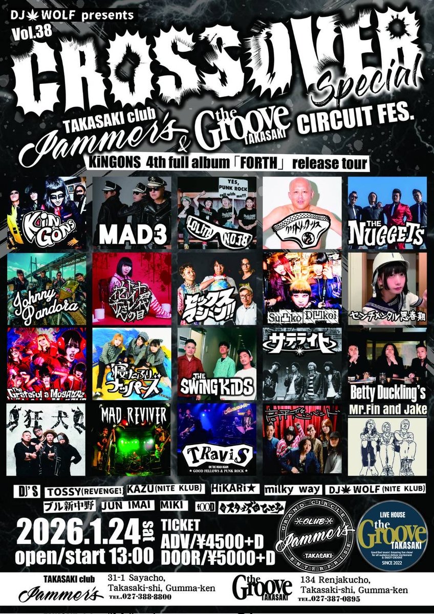 DJ's】 TOSSY(REVENGE!) KAZU(NITE KLUB) HiKARi☆ milky way DJ WOLF