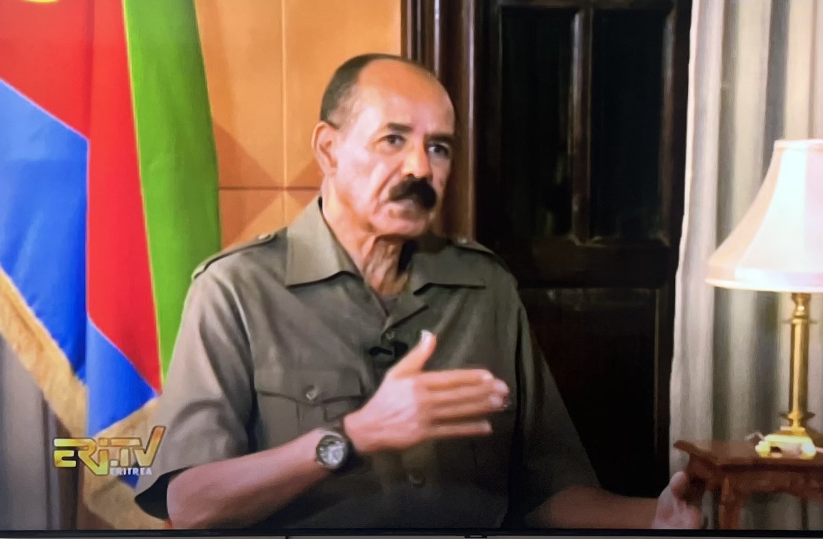 EmbassyEritrea's tweet photo. Highlights of Local Media Interview with #President_Isaias_Afwerki  
On Jan 12, 2026

credit to shabait
https://t.co/7S3kici8xM

....... DOMESTIC DEVELOPMENTAL ISSUES

#Development is naturally predicated on stability.  But that does not mean that it will be shelved even during the most adverse conditions.   Development was not shelved even during the arduous times of the liberation struggle.  So even in conditions of regional turbulence, our focus on, and pursuit of, our development agenda will continue with all the requisite rigour, commitment and priority.  It will not be held hostage by other variables.

In this perspective, we have mapped out concrete and prioritized developmental and sectoral programs for implementation in the six Administrative Regions.  These include;

Physical #infrastructure in terms of roads (in the main arteries as well as feeder roads);

Water infrastructure: dams of all sizes; treatment of catchment areas etc. with utilization of GIS-based comprehensive mapping and modern technology. The scheme includes higher utilization of existing water infrastructure as well as novel approaches including desalination.

#Energy development: the envisaged program is focused on a decentralized and hybrid generation of electricity – the latter includes thermal as well as renewable power generation with solar, wind and geothermal alternatives sources. Ultimately, nuclear power generation is also envisaged.  The first phase is to generate 360MW additional power in 12 mini-grids throughout the country.  This will be increased over time to 2000MW.

Other sectoral development programs include: mining, agriculture, fisheries and housing.

All these programs cannot be implemented efficiently without human capital. So #Education remains our highest priority.  In this regard, the education system will be reviewed from Kindergarten up to the tertiary level.  This is the broad road-map for 2026-2030.

ROLE OF THE #DIASPORA

The role of our diaspora, during our liberation struggle, was tremendous and unparalleled by all standards.  This remains true in the post-independence period too as their patriotism is palpable indeed.

An actionable program to ensure their increased participation was worked out in the past years.  Indeed, they have been very active in the political, diplomatic and information domains to supplement the work undertaken by our embassies.

The plan now is to enhance their vigorous participation in all the tasks of nation-building.  In the first place, they will be encouraged to invest – individually or in groups – in all developmental sectors: #mining, #agriculture, #fisheries etc.

Their involvement in development of human capital will be of paramount importance too.  They will be involved in introduction of new technology, research and other professional expertise that the nation needs.

The Government has worked out a #road-map for effective Diaspora involvement in all these areas.  Of course, the task will require the development of a workable data-base to better identify all the resources and expertise that is available out there.  This has been on the pipeline for some years now and it remains work-in-progress as there are elements of cyber-security that have to be worked out for obvious reasons.

In a nutshell, the drive is to ensure wider and qualitative participation of the Diaspora in nation-building.  The requisite institutional framework is being developed to that end.