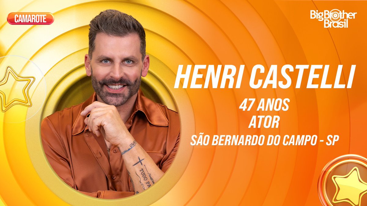 SeriesBrasil's tweet image. ⭐ HENRI CASTELLI é confirmado no Camarote do #BBB26.