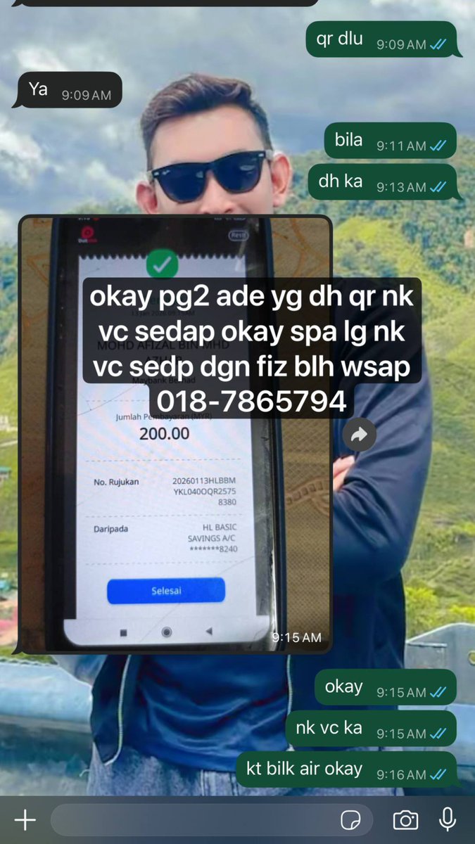 fizpadu's tweet photo. jom spa lg nk vc sedap dgn fiz hanya qr ja on okay... https://t.co/YYel4ewlrR