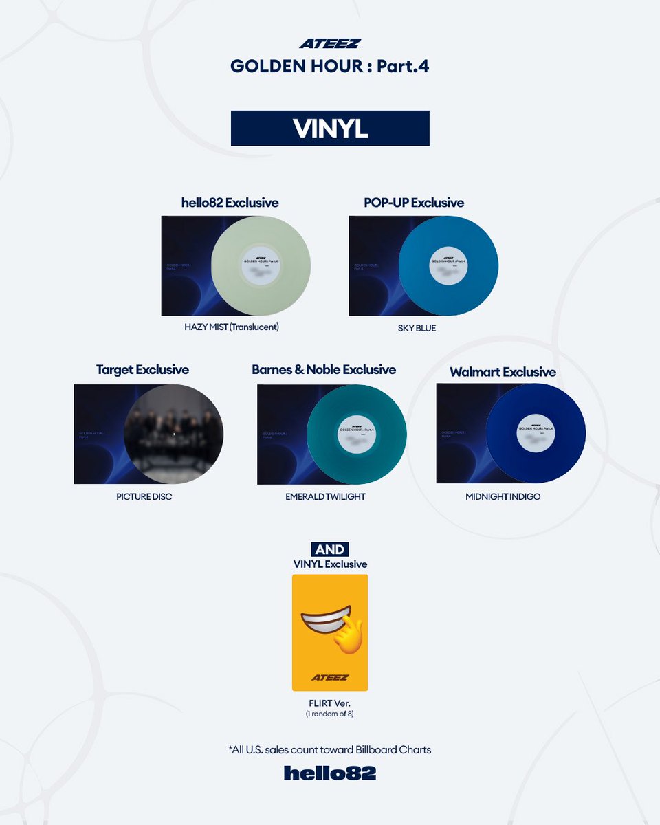 hello82official's tweet image. This golden path continues to shine bright ☀️
ATINY, secure these Exclusives and step into the 4th chapter of your GOLDEN HOUR!

PRE-ORDER ‘GOLDEN HOUR : Part.4’ NOW ⬇️
🔗 ateez.ffm.to/goldenhourpart4

*All U.S. sales count towards Billboard Charts
*Europe pre-order opening SOON!…