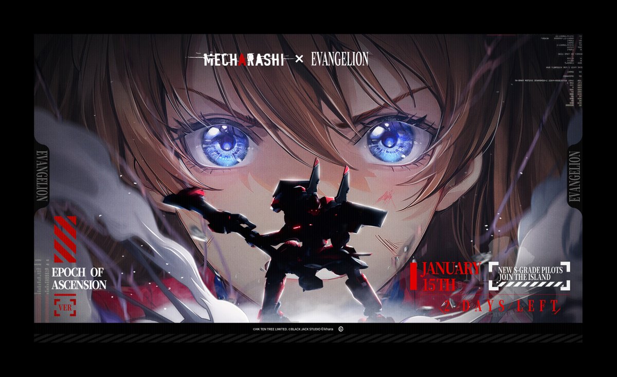 mecharashi's tweet photo. Mecharashi x Neon Genesis Evangelion — Launch Countdown: 2

Cockpit hatch open. Awaiting pilot login. Rotary systems diagnostics complete.
The Mecharashi x Neon Genesis Evangelion Crossover Launches in 2 Days!

#Mecharashi #MechaGame #turnbased #crossover #evangelion https://t.co/5JVPYLrpEH